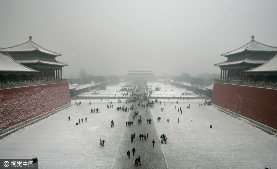 Old photos of snow-covered Beijing