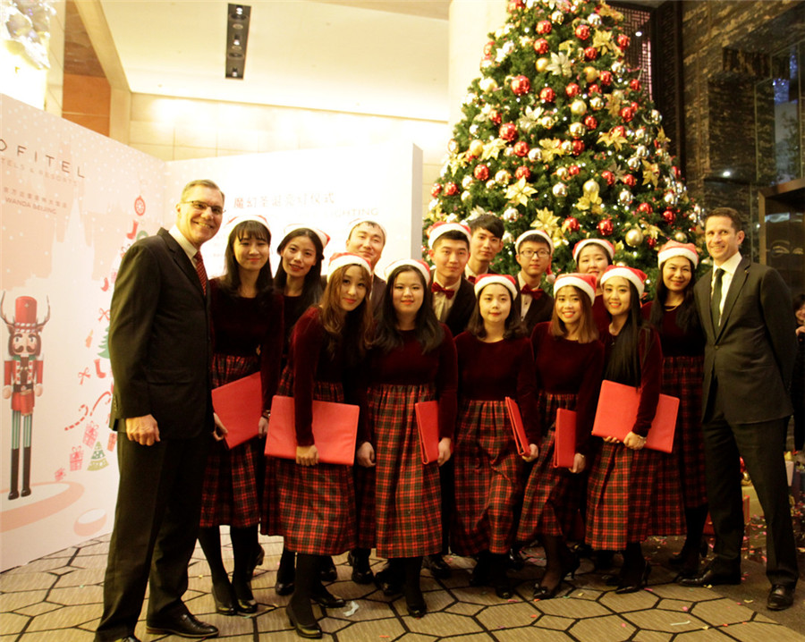 Christmas tree lighting ceremonies around Beijing