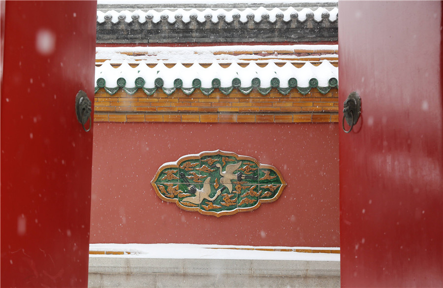 Snow scenery of Shenyang Imperial Palace in NE China