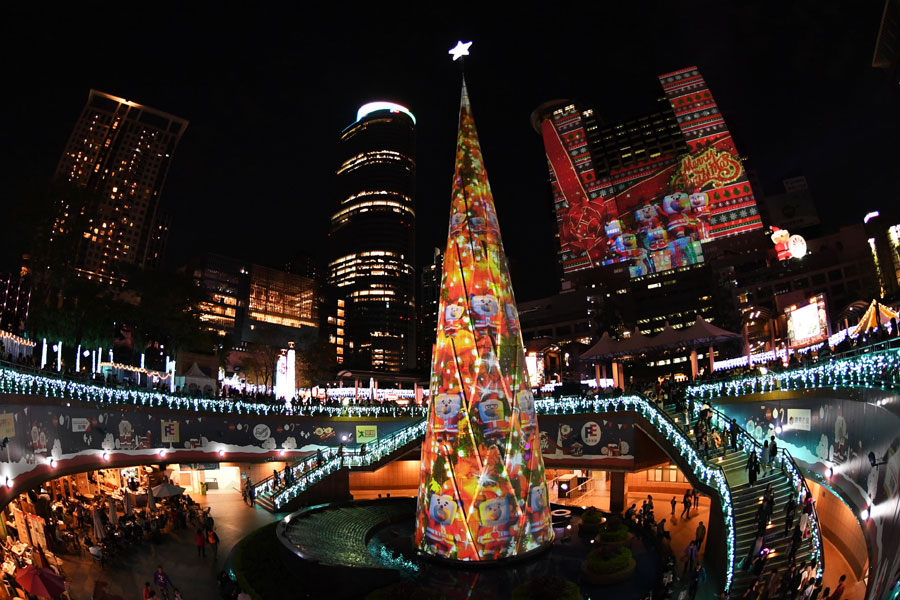 Light show in Taiwan greets Christmas[1]