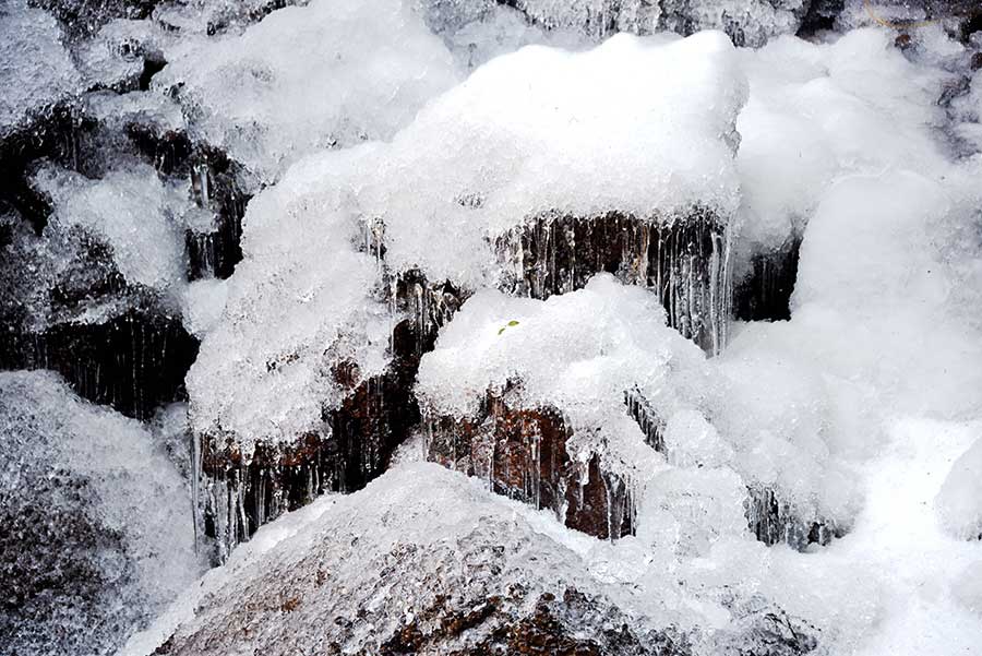 Icicles add to waterfall beauty