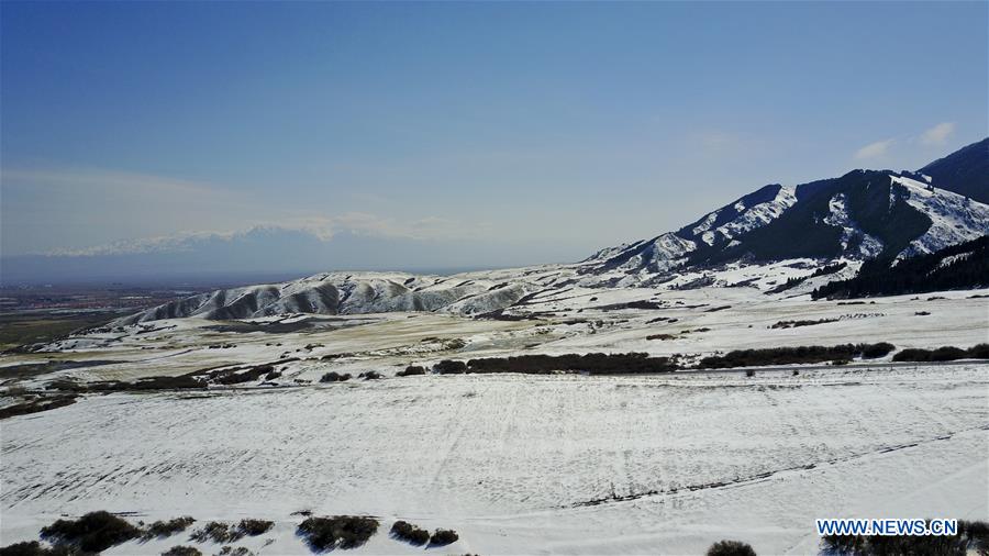Snow scenery of Tianshan Mountains in China's Xinjiang