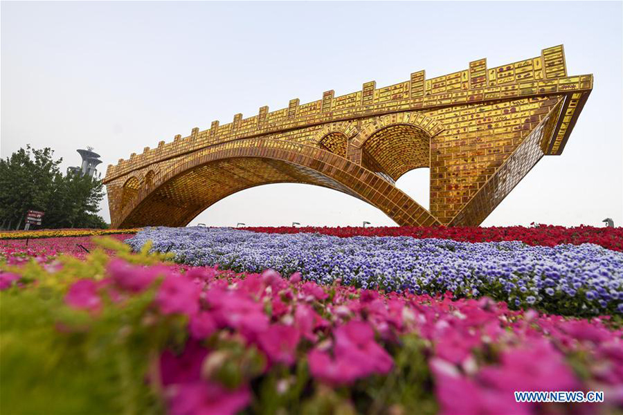 Golden Bridge on Silk Road structure constructed in Beijing
