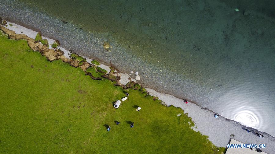 Scenery of Sayram Lake in China's Xinjiang