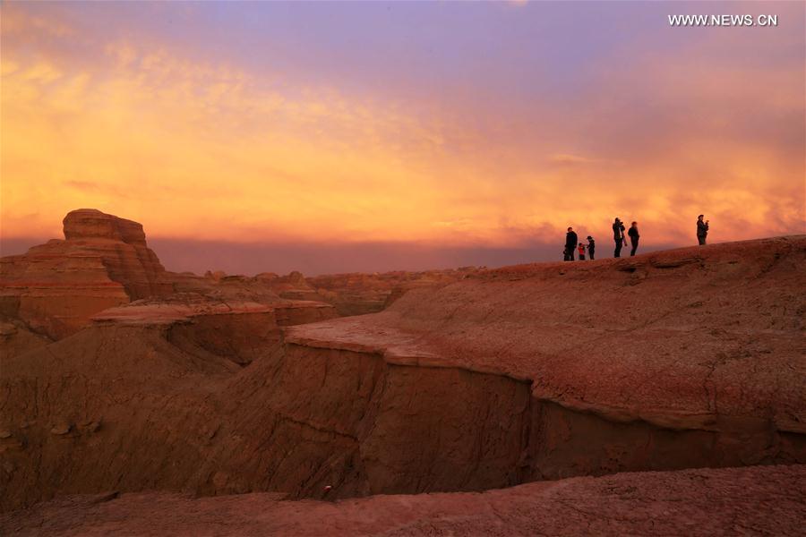 Scenery of the 'ghost city' after rain