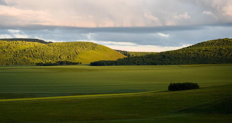 Aerial view of Hulun Buir grassland