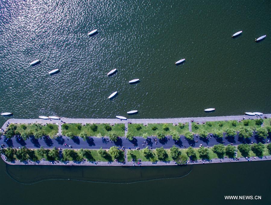 Aerial photos of West Lake in China's Hangzhou