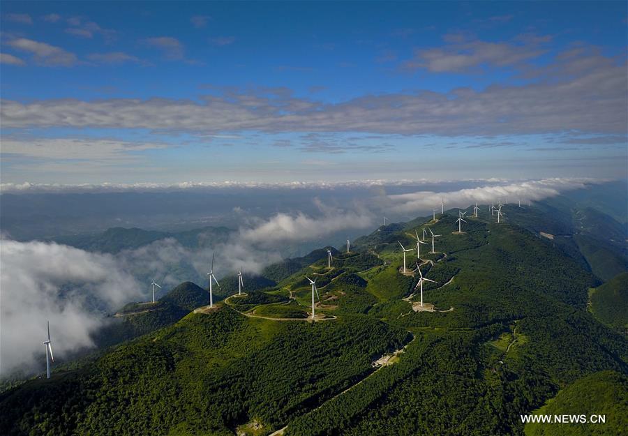 Bird's-eye view of national geological park in Chongqing