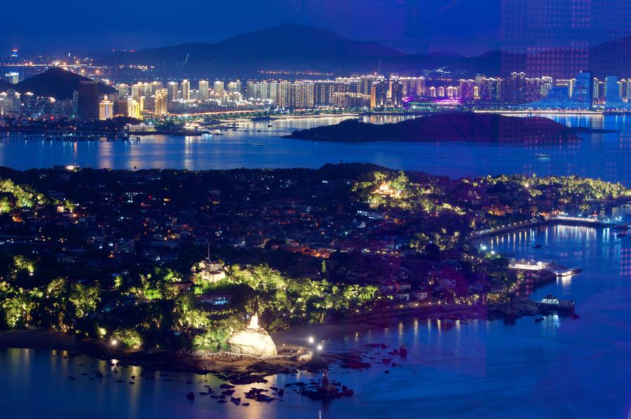 Night views in Xiamen, host city of 2017 BRICS Summit