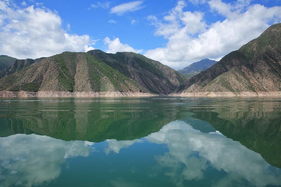 Scenery of Jiudian Gorge in NW China's Gansu