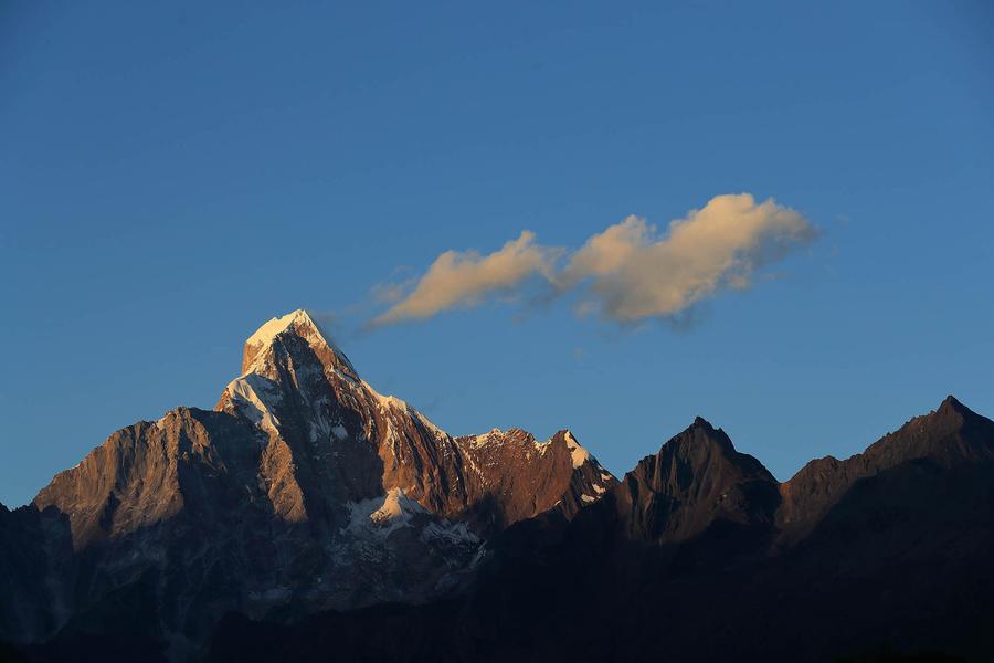 autumn scene in siguniang mountain, sichuan province