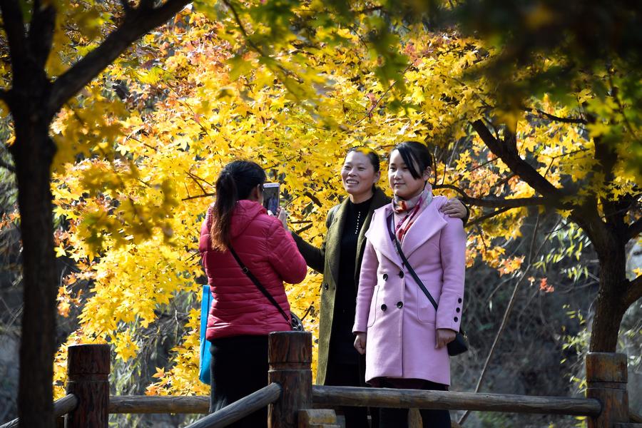 Autumn scenery of Jiuru Mountain in Jinan, China's Shandong