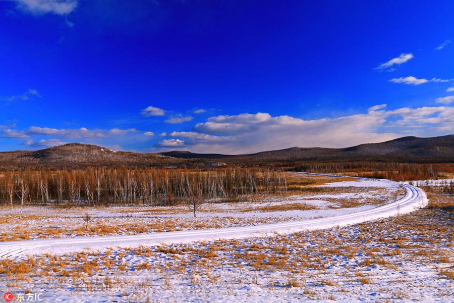 Winter scenery of Greater Khingan Range