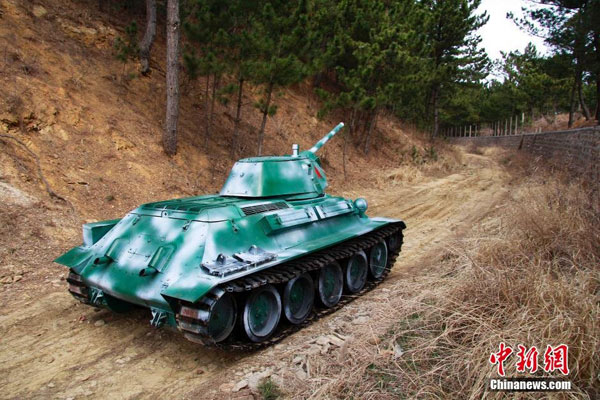 Farmer builds Soviet era tank by hand