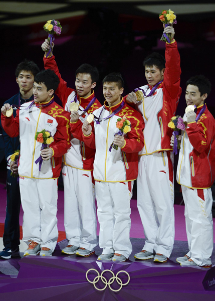 中国队夺得伦敦奥运体操男团冠军
