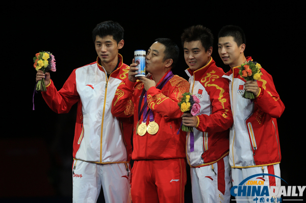 中国队夺得伦敦奥运会乒乓球男团冠军[6]