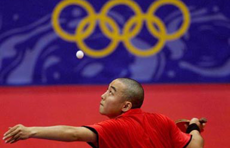 China's table tennis team prepares for the Olympics