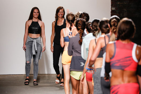 On catwalk, runners replace models for a sportswear company