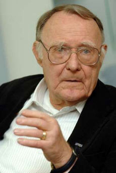 IKEA founder Ingvar Kamprad, ranked 4th richest man in the world, drives a 15-year-old car and always flies economy class, in part to inspire his 90,000 employees worldwide to see the virtue of frugality.