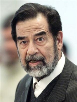 Saddam Hussein cross-examined
