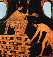 Vase painting of Croesus 