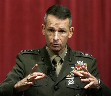US Marine Gen. Peter Pace, chairman of the Joint Chiefs of Staff, said on CBS's 'The Early Show' on Monday that 'it would be premature for me to judge the outcome' of an investigation into the killing of civilians in Haditha, Iraq, last Novembe. [AP]