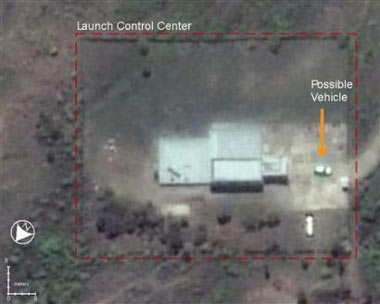 A commercial satellite photo of North Korea's Nodong missile launch site taken on by a Digital Globe satellite and annotated and released by analysts at GlobalSecurity.org on May 24, 2006. The United States and Japan warned North Korea on Monday against a missile launch that experts say could reach as far as Alaska and threatened harsh action if the test flight goes ahead. (Digital Globe via GlobalSecurity.org/Reuters) 