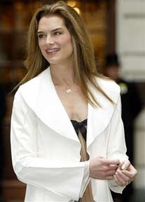 Actress Brooke Shields poses for the press in the courtyard of a hotel in central London, in this April 14, 2005 file photo. Shields could include among her ancestry Catherine de Medici and Lucrezia Borgia, Charlemagne and El Cid, William the Conquerer and King Harold, vanquished by William at the Battle of Hastings. (AP Photo