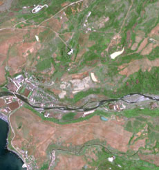 A satellite image from DigitalGlobe collected on June 9, 2006 shows Musudan-ri in No Dong, North Korea, the area where a missile facility is located. Japanese Foreign Minister Taro Aso said on July 5, 2006 that North Korea launched five missiles including a long-range Taepodong 2 missile. FOR EDITORIAL USE ONLY MANDATORY CREDIT REUTERS/DigitalGlobe