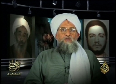Al-Qaida's deputy leader, Ayman al-Zawahri, is seen in this image made from videotape broadcast by Al-Jazeera television on Thursday, July 27, 2006. [AP]