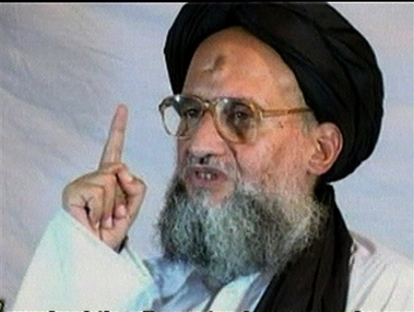 Al-Qaida deputy Ayman al-Zawahri, shown here in this videotape from December 2005, purportedly issued a new video Monday in which he warns of new terror strikes. The release coincided with the fifth anniversary of the attacks in New York and Washington. In the video, al-Zawahri addresses the United States: 'You should worry about your presence in the (Persian) Gulf, and the second place you should worry about is Israel.' (AP