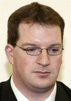 Stephan Letter waits to hear the verdict at the state court in Kempten, southern Germany, Monday, Nov. 20, 2006. The former nurse was convicted Monday of killing 28 of his patients at a hospital in southern Germany and sentenced to life in prison. The 28-year-old was found guilty of twelve counts of murder, 15 of manslaughter and one mercy killing in what has been described as Germany's biggest series of killings since World War II. (AP 