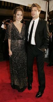 Angelina Jolie and Brad Pitt arrive at the world premiere of Jolie's new film 'The Good Shepherd' Monday, Dec. 11, 2006 in New York. The film opens Dec. 22. (AP Photo