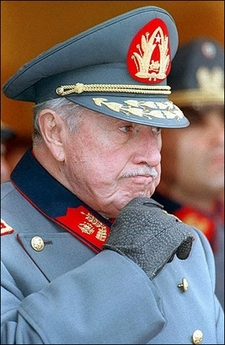 Chile's late former dictator Augusto Pinochet, seen here in 1996, in a posthumous letter published in newspapers, said he was 