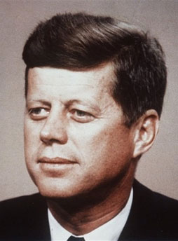 Former US President John F. Kennedy is shown in this undated photo. Kennedy was the subject of three separate death threats during his visit to Ireland in 1963, according to newly declassified police documents released Friday. [AP]