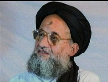 Al-Qaida's deputy leader, Ayman al-Zawahri, is seen in this file photo made from videotape posted on the Internet on Dec. 7, 2005. In a Web posting Saturday, Dec. 30, 2006, al-Zawahri accused moderate Arab leaders of being traitors for cooperating with the United States. (AP 
