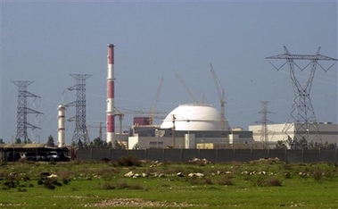 The reactor building of Iran's nuclear power plant is seen, at Bushehr, Iran, 750 miles (1,245 kilometers) south of the capital Tehran, in this Sunday, Feb. 27, 2005, file photo.