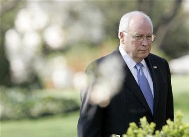 U.S. Vice President Dick Cheney at the Rose Garden at the White House in Washington April 3, 2007. 