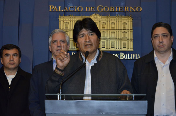 Bolivian president says government defeats