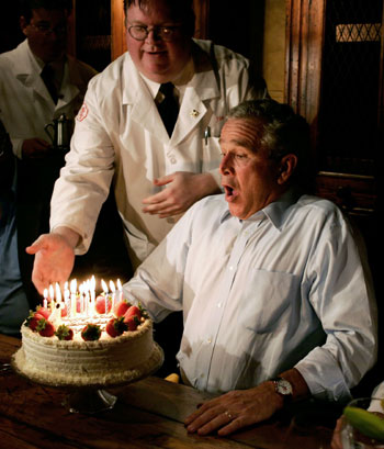 President Bush says turning 60 not so bad