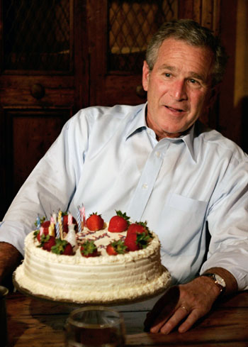 President Bush says turning 60 not so bad