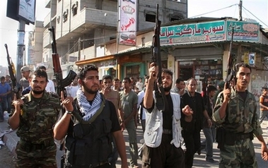 Hamas militants fire rockets into Israel