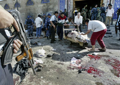 Mosque suicide bombers claims 79 in Baghdad