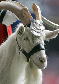 Mascot, acting the goat, demoted