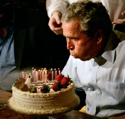 President Bush says turning 60 not so bad