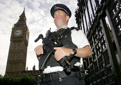 Stand on guard, armed