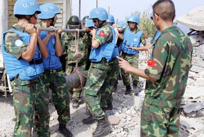 Chinese UN peacekeepers in Lebanon