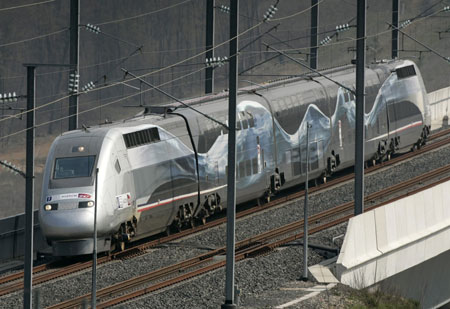 French train tops 350 mph to break record