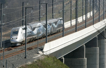 French train tops 350 mph to break record