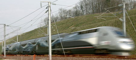 French train tops 350 mph to break record
